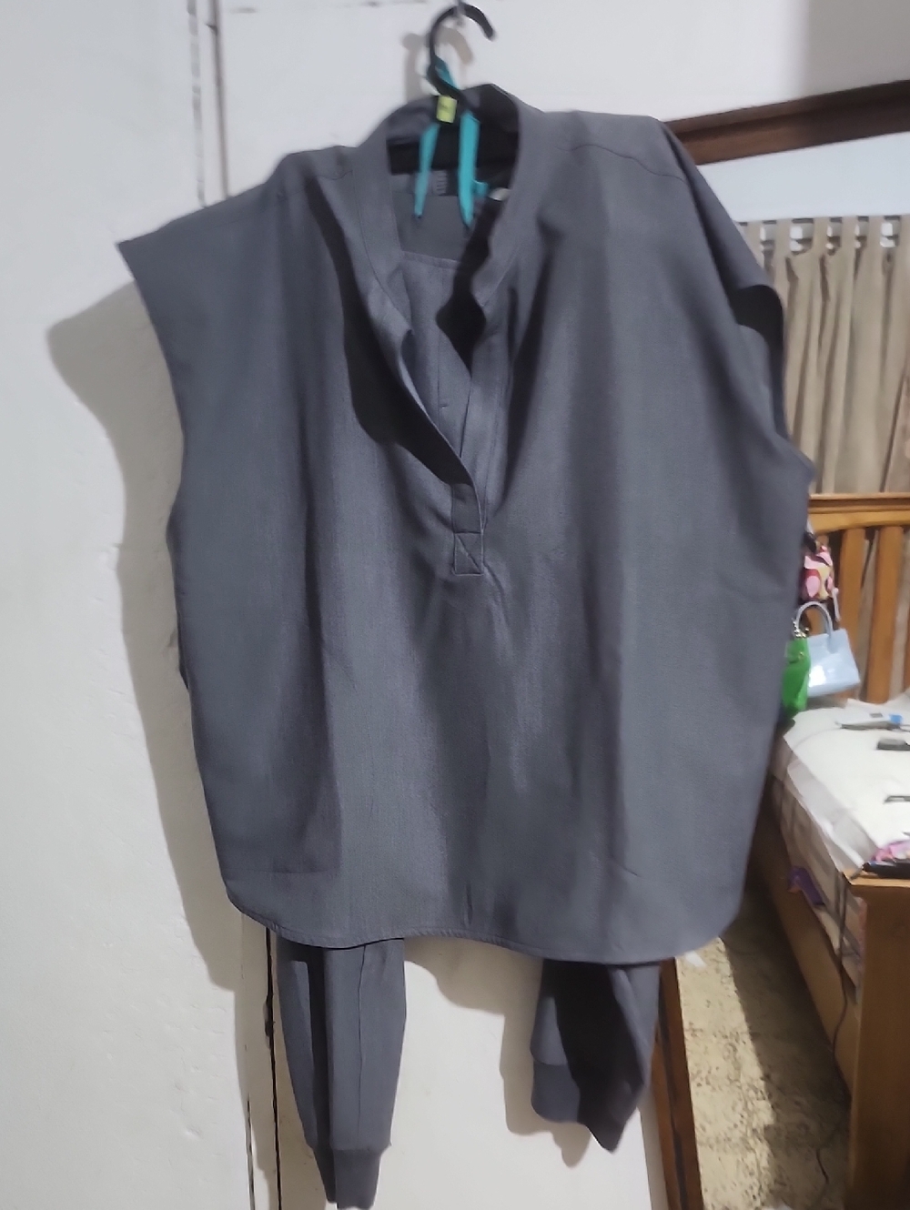 Figs Women's Gray Scrub Set - Dark Gray Top & Jogger Pants